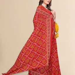 Moda Rapido Bandhani Printed Saree With Blouse Piece image 4