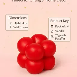 LIGHT JEWELS Red & Red 2 pieces Pillar Candle image 3