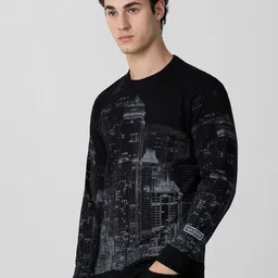 Mufti Men Printed Long Sleeves Sweatshirt image 3