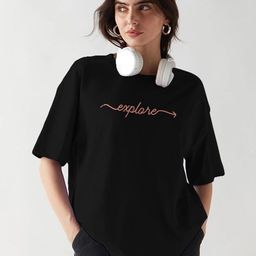 TOGS & TERRE Women Typography Printed Organic Cotton T-shirt-picture-26