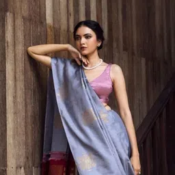 Flosive Woven Design Zari Art Silk Banarasi Saree image 2