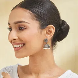 Fabindia Artificial Beaded Dome Shaped Jhumkas image 4