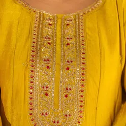 VredeVogel Women Ethnic Motifs Embroidered A-Line Kurta with Trousers & Dupatta image 2