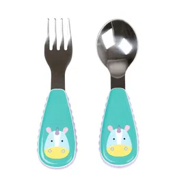 Skip Hop Grey & Green Zoo Unicorn Fork & SpoonUtensils-picture-39