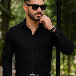 MARMIC FAB Slim Fit Textured Long Sleeves Formal Shirt-image-96