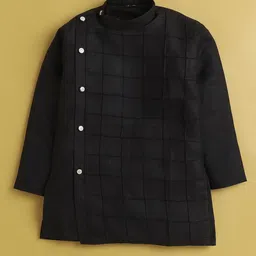 Sangria Boys Mandarin Collar Straight Kurta & Pyjamas Set image 5