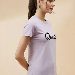 GLITO X Women Typography Printed T-shirt image 4