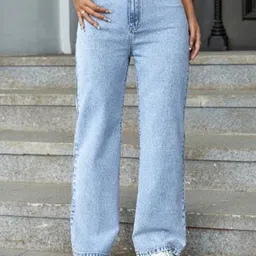 BAESD Women Comfort Wide Leg Stretchable Jeans-picture-27