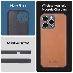 SPRIG Solid Printed iPhone 15 Pro Back Case Mobile Accessories image 2