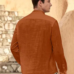 Zombom Men Mandarin Collar Kurta image 4