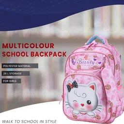 tinytot SB035_02T School Backpack College Bag Travel Bag with Pencil Pouch and Trolley Ist Standard onward Waterproof School Bag image 3