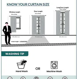 myntra elegant homes Aura Navy Blue & Grey Set of 2 Geometric Black Out Long Door Curtain image 2
