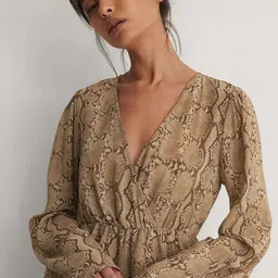 Roadster The Lifestyle Co. Solid Printed A-Line Above Knee-Length Dress image 3