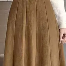 StyleCast Gathered or Pleated Flared Midi Skirt image 3