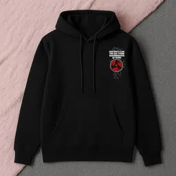 rarfashionater Men Full Sleeve Printed Hooded Sweatshirt image 2