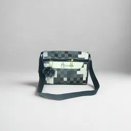 evork fashion Black Women Sling Bag Trendy Check Pattern Sling Bag for Women & Girls image 3