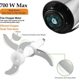 roztocze Stainless Steel Electric Meat Grinders with Bowl for Kitchen Nuts Blender Mixer Blender Blade image 2