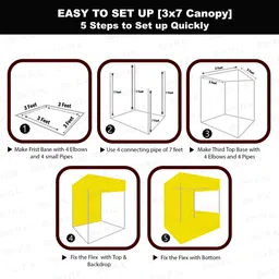 shri r k Canopy Foldable for Advertisement Branding Promotion -3 X 3 X 7ft, Tent - For Advertising image 4
