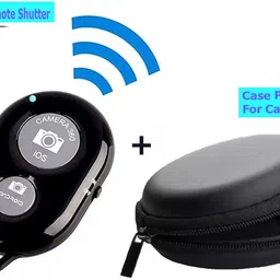 Huntindia Perfect for Clicker Taking Selfies Bluetooth Remote Shutter Control+Pouch Camera Remote Control image 2