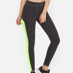 kgn hub Color Block Women Black Tights image 1