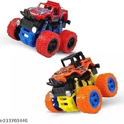 little finds 2 piece monster Truck Cars,Push and Go Toy Trucks Friction Powered Cars 4 Wheel-picture-14