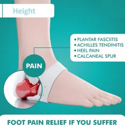 mjp traders Invisible Height Booster Socks Socks Heel Pads Silicone 3cm Insole (White)-picture-20
