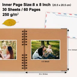 bstorify Scrapbook Photo Album – DIY Memory Book, Kraft Scrap Book & Photo Album Gift Album image 5