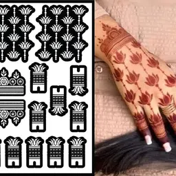 dkshree DKC Heena stencil sticker/tattoo for Both Hand Stencil-picture-10