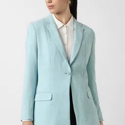 van heusen Women Checkered Single Breasted Formal Blazer-picture-25