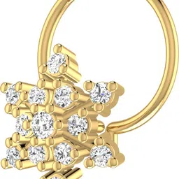 avsar Kanchan 18kt Diamond Yellow Gold Nose Wire image 2