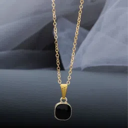 Birado Jewellery Set Of 2 Stainless Steel Gold-Plated Enamelled Pendants With Chain image 5