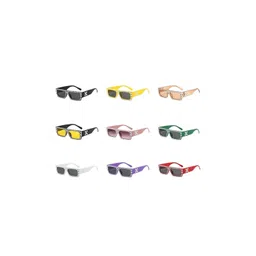 AUGEN Unisex Brown Lens & Brown Rectangle Sunglasses with image 3