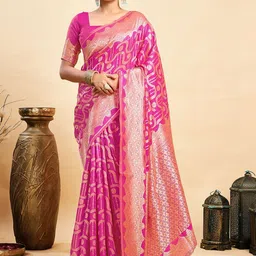 SANISA Ethnic Motifs Zari Silk Blend Designer Saree-picture-34