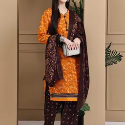 Roly Poly Women Bandhani Printed Kurta with Salwar & Dupatta image 4