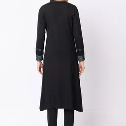 KEIKO Ethnic Motifs Printed Round Neck A Line Kurta With Trousers image 5