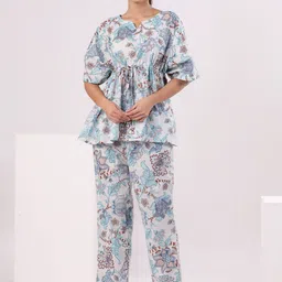 SANSKRUTIHOMES Re-se-kfp-42 Women Pure Cotton Night Suit-picture-10