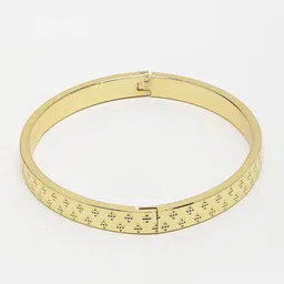 The Roadster Lifestyle Co Men Gold-Plated Kada Bracelet image 2
