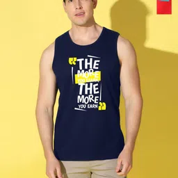 WOOSTRO Men Pack of 2 Typography Printed Round Neck Cotton Slim Fit Sports T-shirts image 1