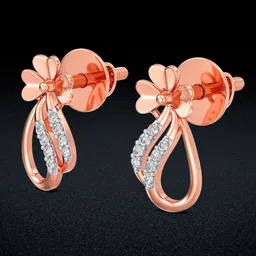 Joyalukkas Floral Glow Dewdrop Diamond Earrings -1.49 gm-picture-29