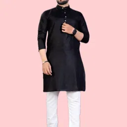 ANUJ FASHION Men Solid A-Line Kurtas-picture-24