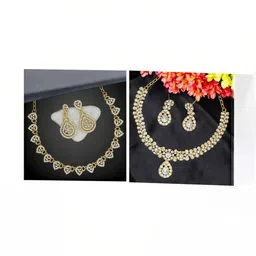 Women Click Set Of 2 Stone-Studded Jewellery Set image 1