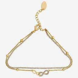 Kushal's Fashion Jewellery Women Gold-Plated Link Bracelet-image-89
