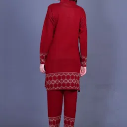 MONTREX Women Ethnic Motifs Embroidered Regular Thread Work Kurta with Trousers image 5