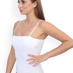 Glamoras Padded Non Wired Adjustable Strap Camisole GL-CAMISOLE-2028-WHITE-M image 3