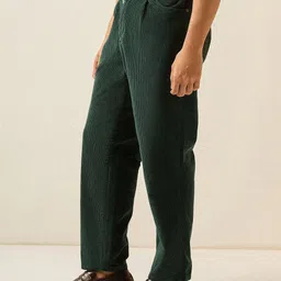 THE BEAR HOUSE Men Baggy Fit Corduroy Pants with Drawstring Waist image 2