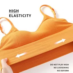 FEISEDY Pack of 2 Women Moisture Wicking Full Coverage Lightly Padded Beginners Bra image 5