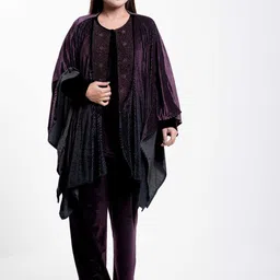 WAABBI SAABBI Women Embroidered Round-Neck Kaftan With Trousers Co-Ords-picture-21