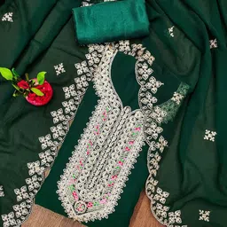 Rangtulika Ethnics Embroidered Unstitched Dress Material-picture-7