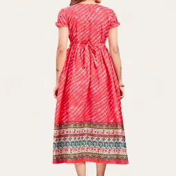 RITIJYA Floral Print Maternity Fit & Flare Maxi Dress image 5