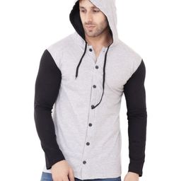 BEYOU FASHION Men Cotton Hooded Slim Fit T-shirt-picture-5